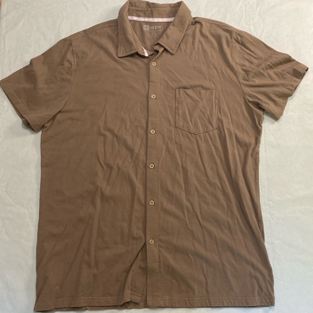 H2H Brown Collared Button Down
